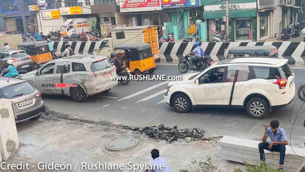 Mahindra XUV700 Spied Testing: महिंद्रा एक्सयूवी700 टेस्टिंग करते आई नजर, मिलेगा डुअल टोन अलॉय व्हील
