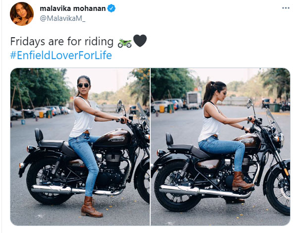 एक्ट्रेस ने रॉयल एनफील्ड बाइक के साथ शेयर की तस्वीरें, सोशल मीडिया पर हुई वायरल