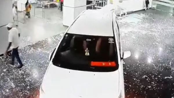 BJP नेता ने अपनी Toyota Innova से अस्पताल में मचाया उत्पात, CCTV में कैद हुआ कारनामा