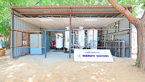 हरियाणा के सीएम मनोहर लाल खट्टर ने मारुति सुजुकी द्वारा दान किए Oxygen Plant का किया उद्घाटन