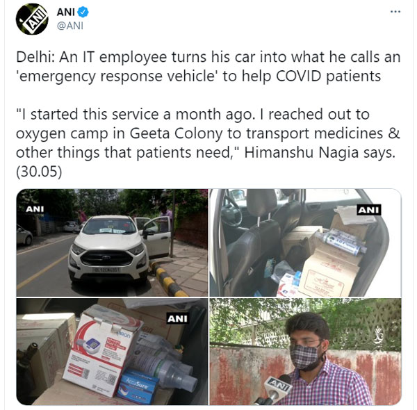 Car Turned Emergency Vehicle: कोविड-19 मरीजों के लिए दिल्ली के इस व्यक्ति ने ईकोस्पोर्ट को बनाया इमरजेंसी वाहन