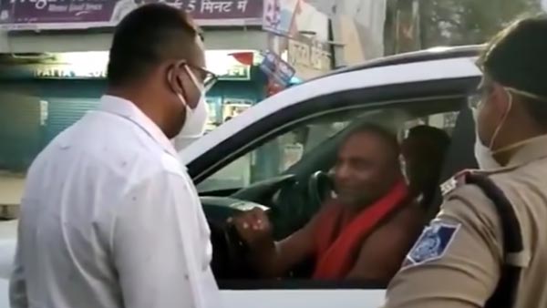 राम जन्मभूमि न्यास के राष्ट्रीय उपाध्यक्ष स्वामी आत्मानंद का कटा चालान, Corona काल में नहीं पहना मास्क