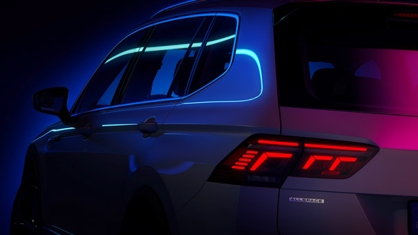 VW Tiguan Allspace Facelift Teaser Out: नई फॉक्सवैगन टिगुआन ऑलस्पेस फेसलिफ्ट का टीजर जारी, देखें