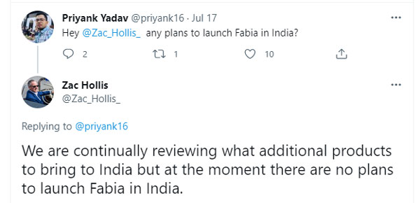 नई-जनरेशन स्कोडा फाबिया को भारत में नहीं किया जाएगा लॉन्च, कंपनी ने डायरेक्टर ने दी जानकारी