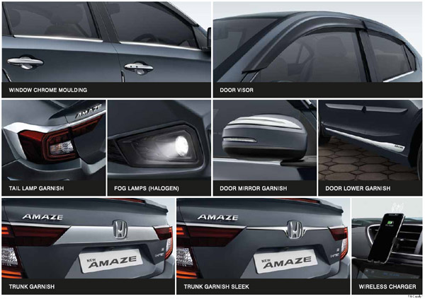 2021 Honda Amaze को बना सकते है और भी बेहतर, एक्सेसरीज का हुआ खुलासा