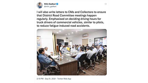 पायलट की तरह ट्रक चालकों के लिए तय हों गाड़ी चलाने के घंटे, स्लीप डिटेक्शन सेंसर भी जरूरी: नितिन गडकरी