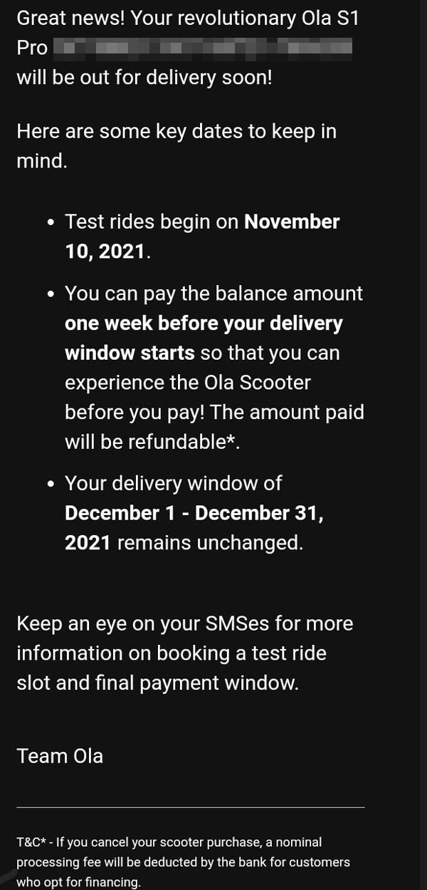 Ola Electric Scooter का टेस्ट राइड 10 नवंबर से होगा शुरू, जानें