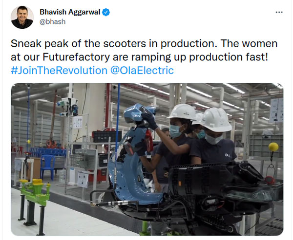 Ola के Electric Scooter का कैसा हो रहा उत्पादन, कंपनी ने शेयर किया नया वीडियो