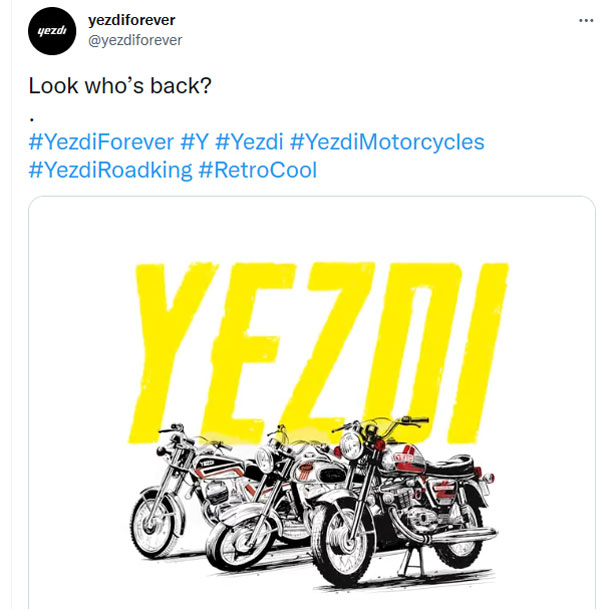 जल्द ही आने वाली है Yezdi Motorcycle की पहली बाइक, Jawa Motorcycle ने जारी किया टीजर