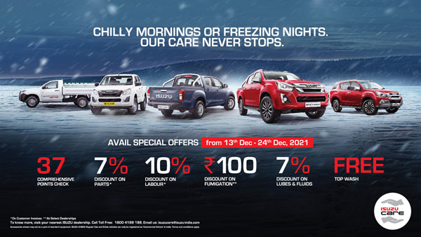 Isuzu Motors देश भर के ग्राहकों को लिए लेकर आई विंटर सर्विस कैंप, जानें कब उठा सकते है लाभ