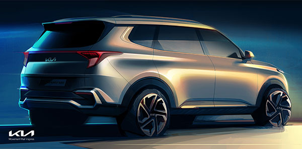 Kia Carens के डिजाईन का स्केच के माध्यम से हुआ खुलासा, 16 दिसंबर को किया जाएगा पेश