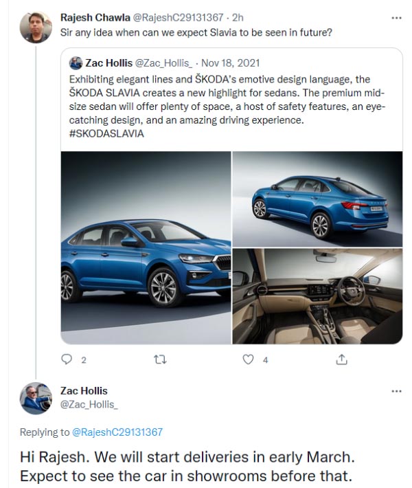 Skoda Slavia की डिलीवरी मार्च के शुरुआत में होगी शुरू, उसके पहले पहुंचाई जायेगी शोरूम