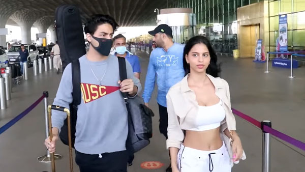 मर्सिडीज की 1 करोड़ रुपये वाली कार में एयरपोर्ट पहुंचे आर्यन और सुहाना खान, देखें तस्वीरें